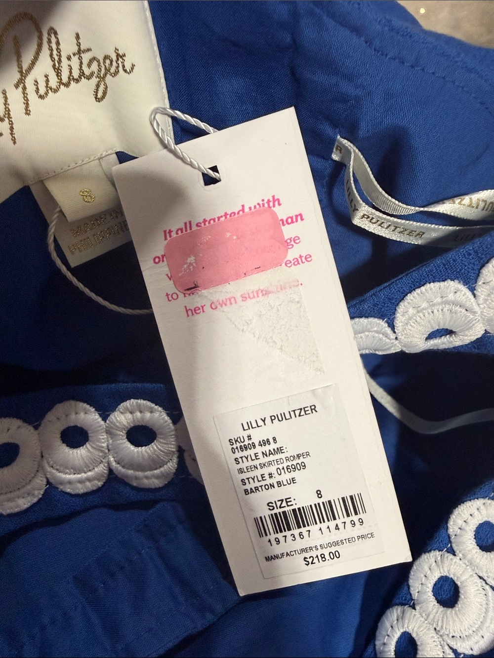 NWT Lilly Pulitzer ISLEEN SKIRTED ROMPER - Picture 9 of 9
